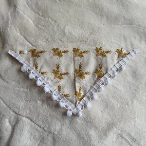 NWT Loic by Design Reindeer Babe Christmas Dog Bandana, White + Tan, Size M